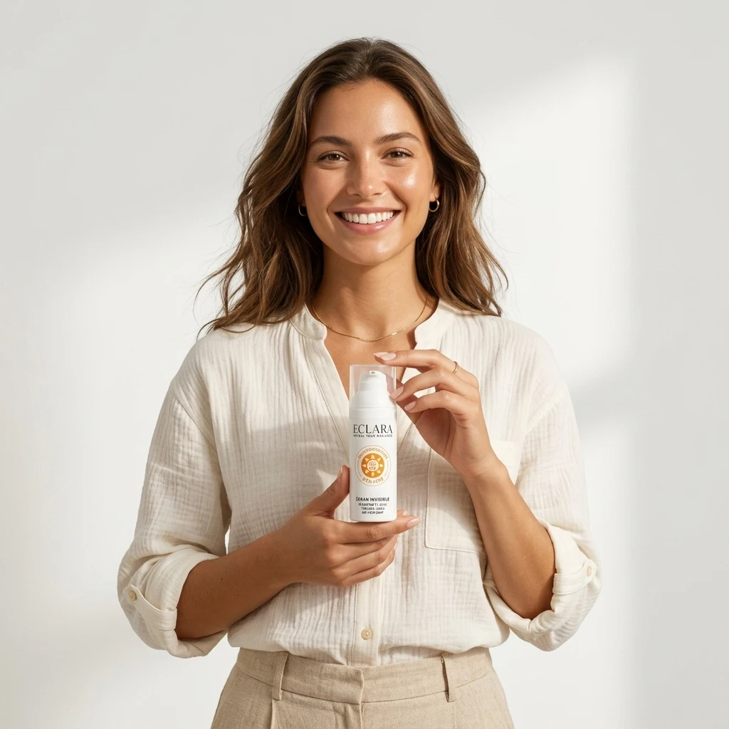 امرأة تحمل Écran Solaire SPF50