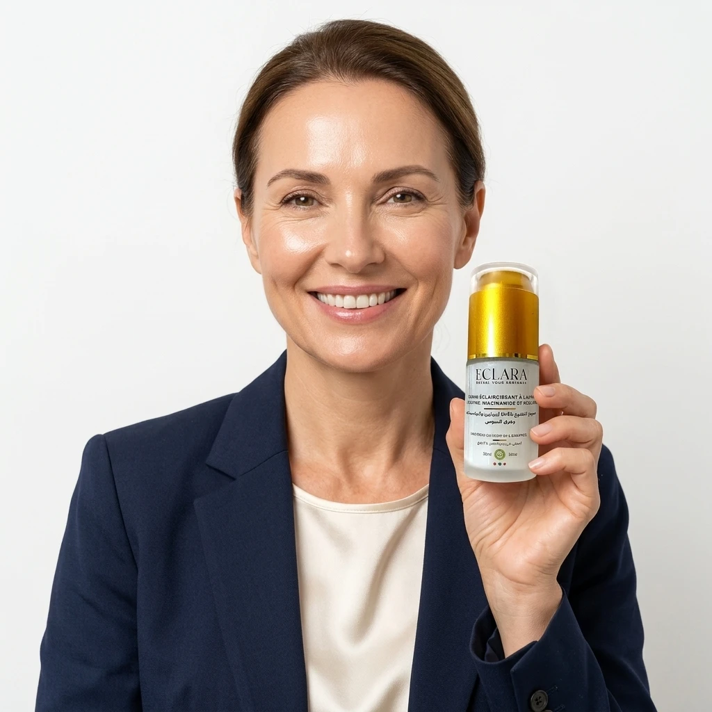 امرأة تحمل Sérum Triple Action
