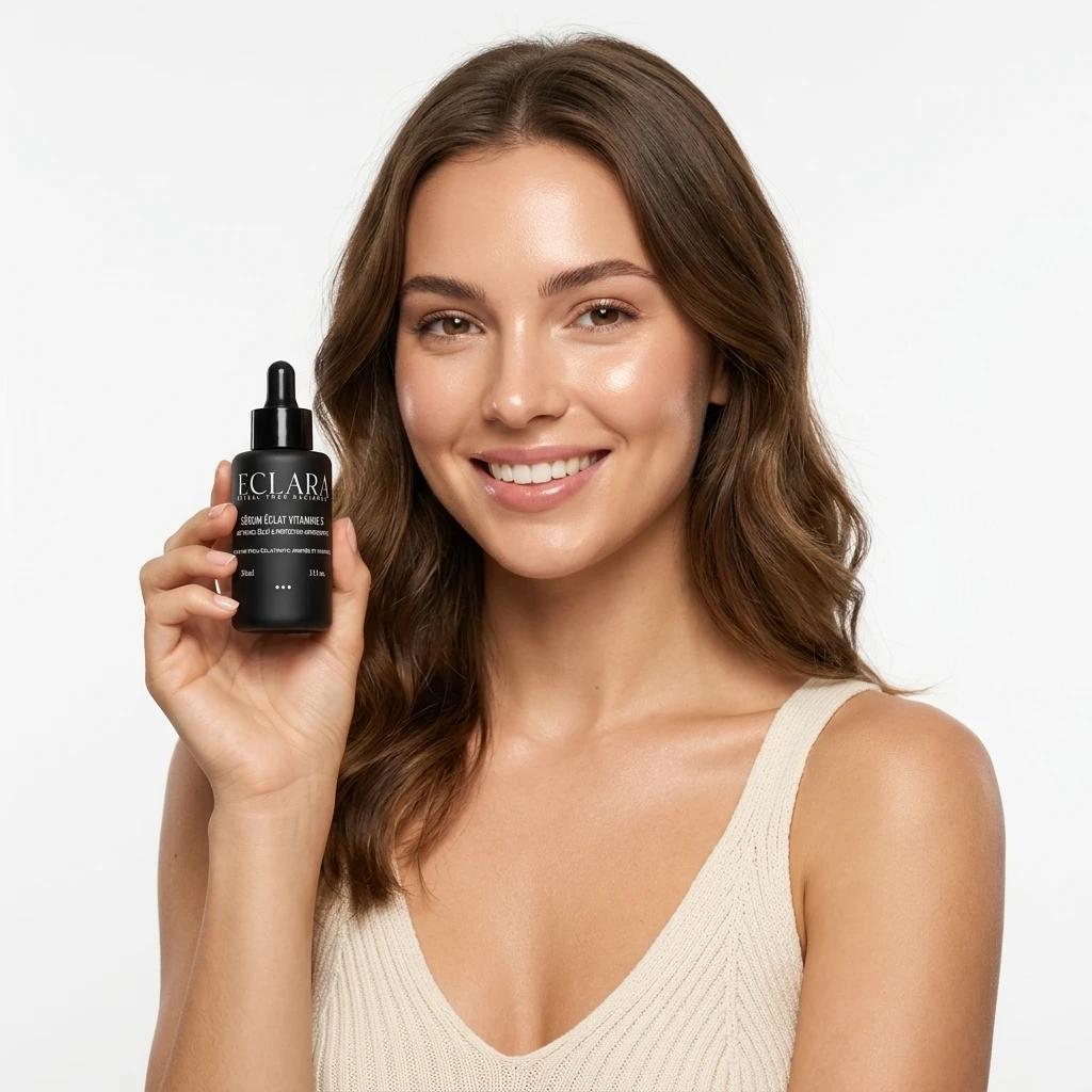 امرأة تحمل Sérum Vitamine C